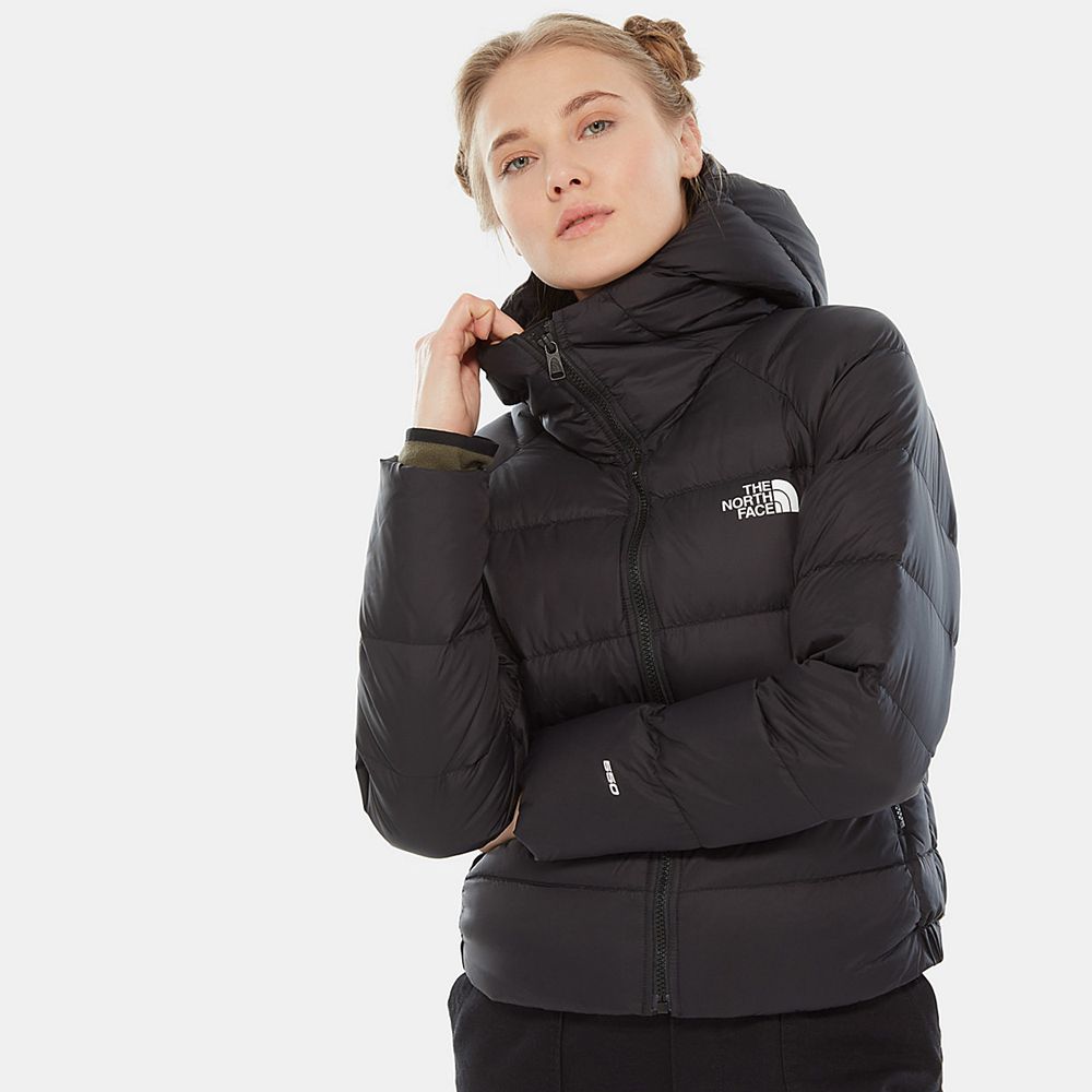 The North Face Winter Jacket Womens Australia - The North Face Hyalite Hooded Black Hiking (RMK-4532